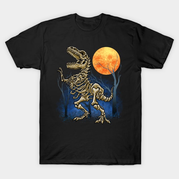 Dinosaur Fossil Skeleton T-Shirt by BDAZ